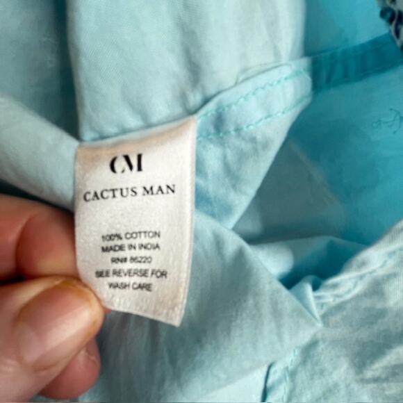 Cactus Man Mens Anchor Print Short Sleeve Shirt Size Medium - Picture 10 of 10